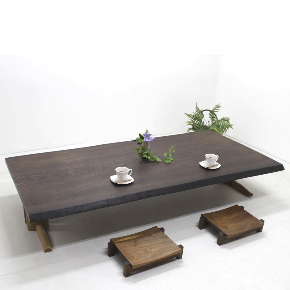 一枚板ローテーブル 国産 ウェンジ 一枚板 ローテーブル | 近藤工芸
